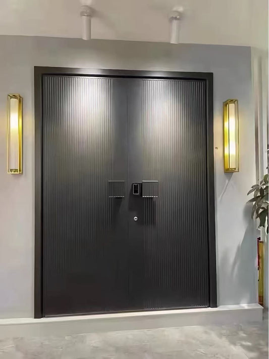 Cast aluminum entrance door