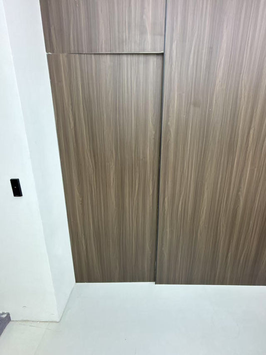 Aluminum-wood invisible door