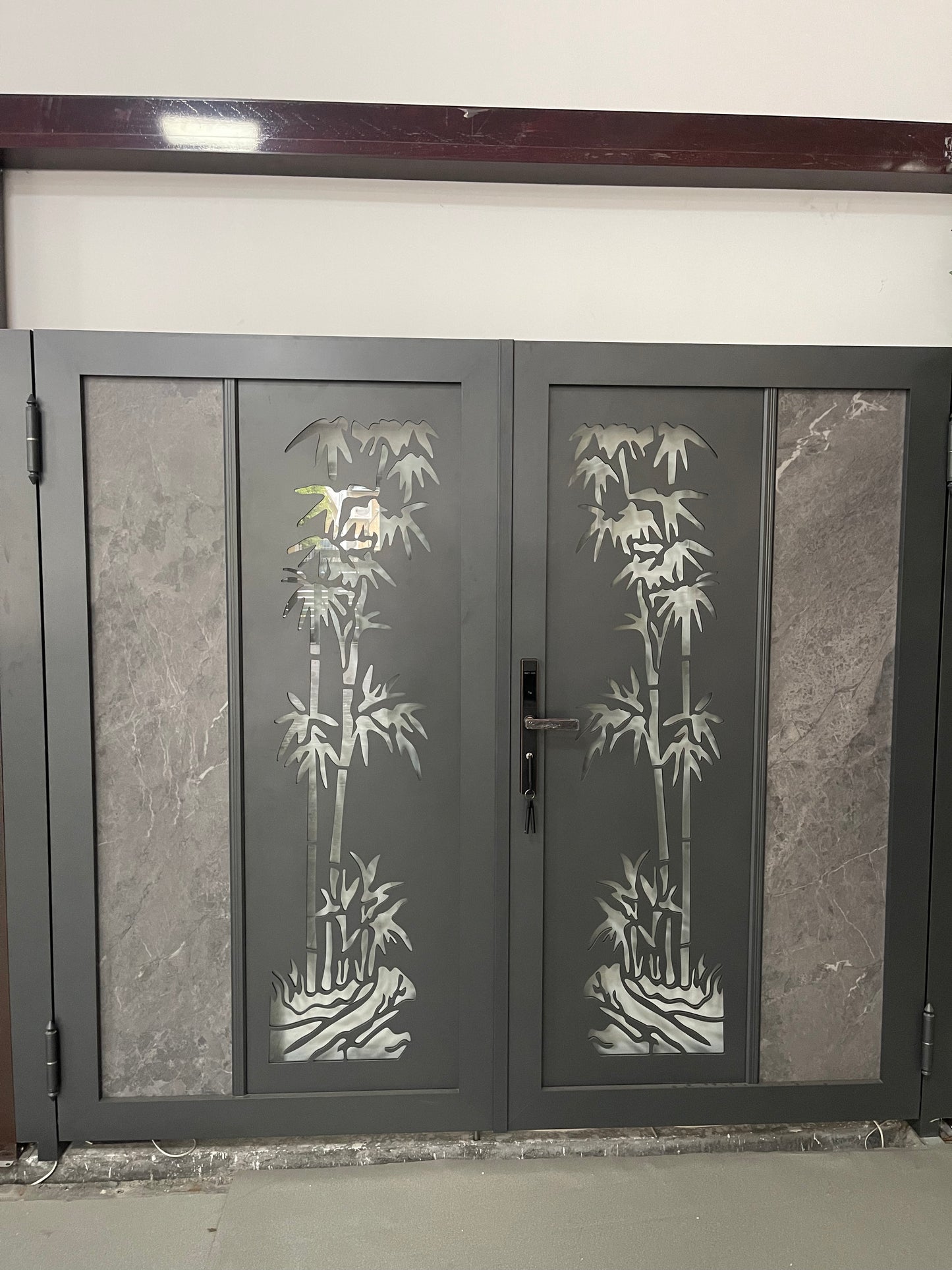 Electric outdoor patio door