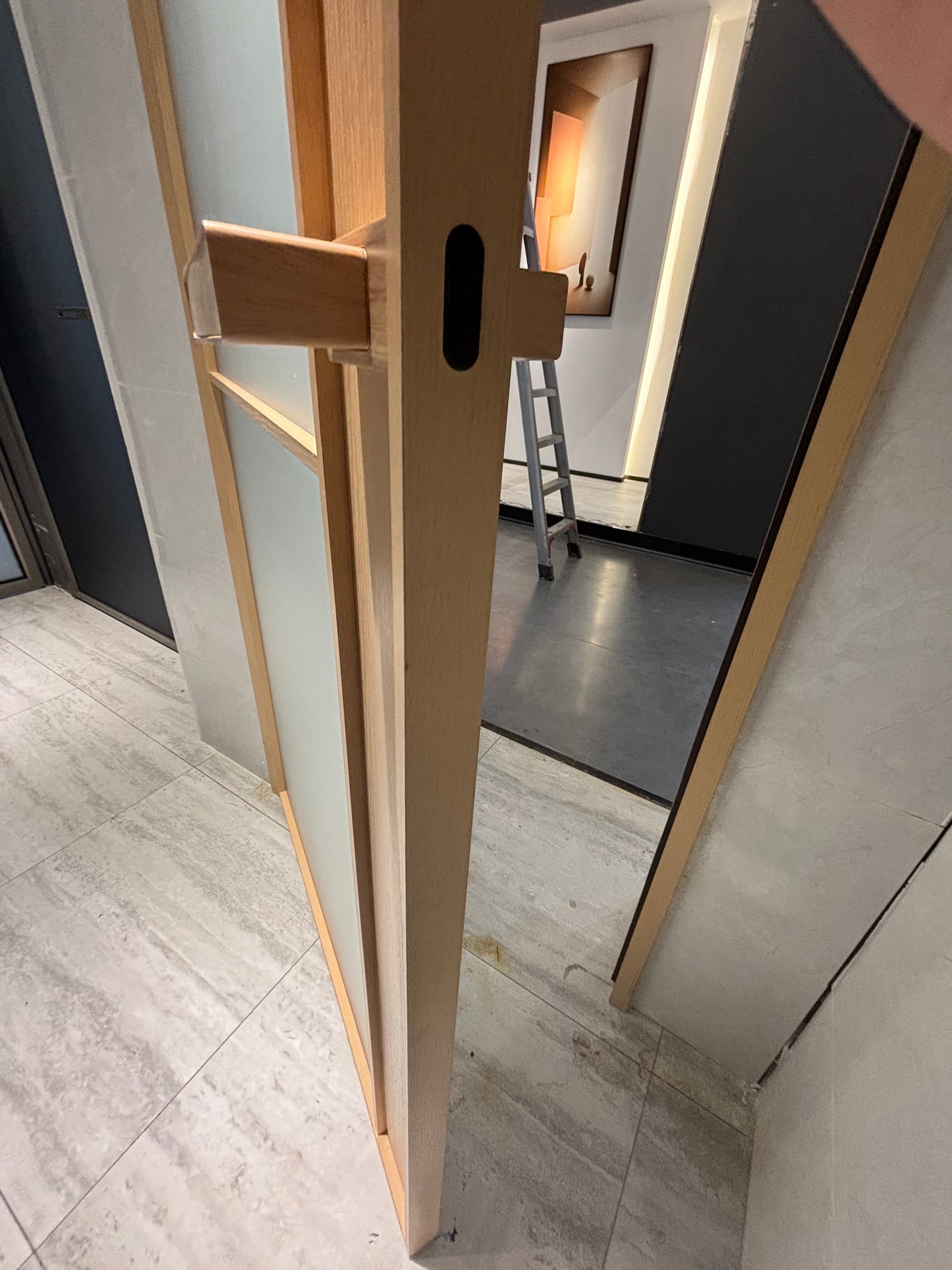 Aluminum-wood door