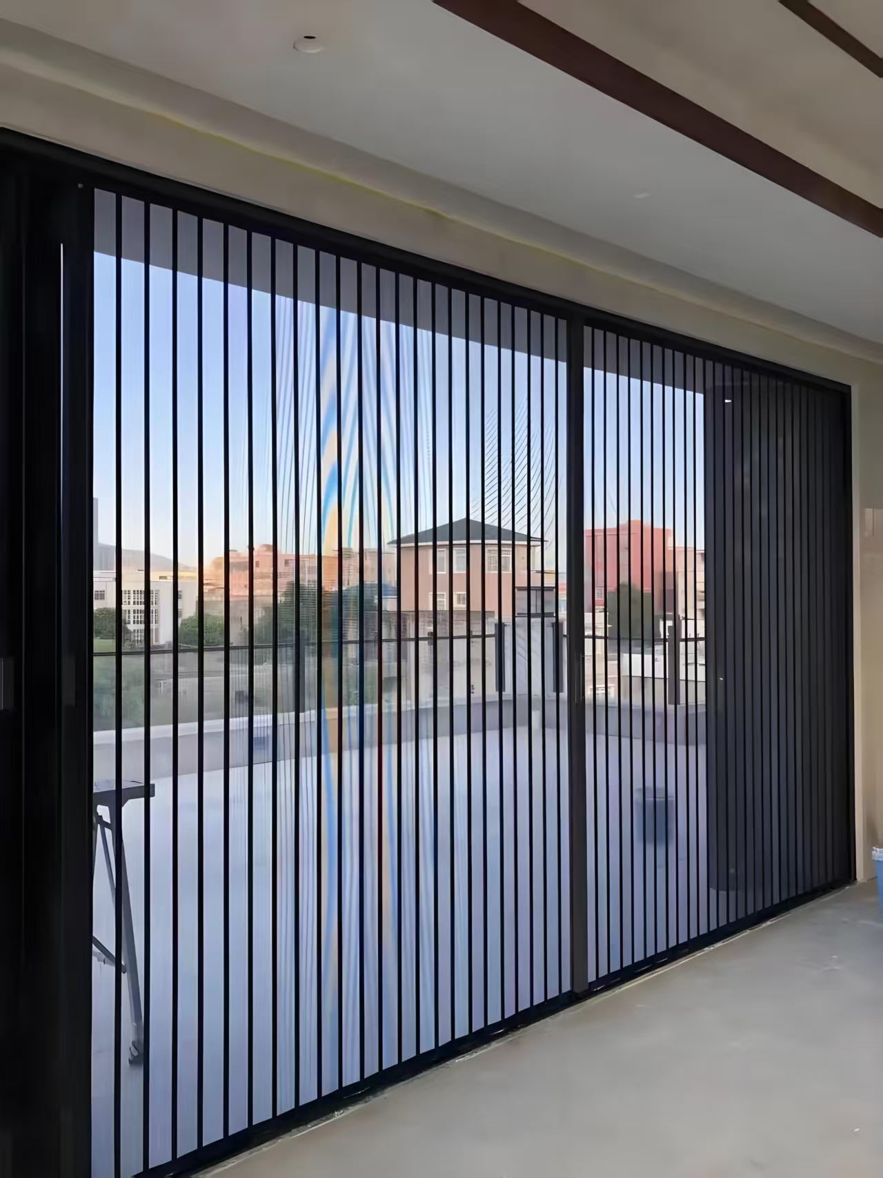 Crystal folding door