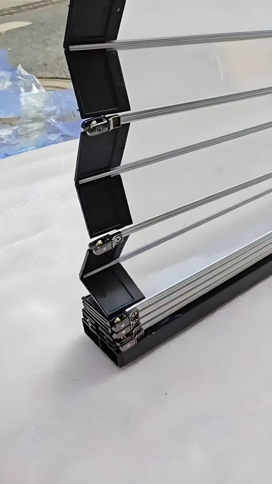 Crystal folding door