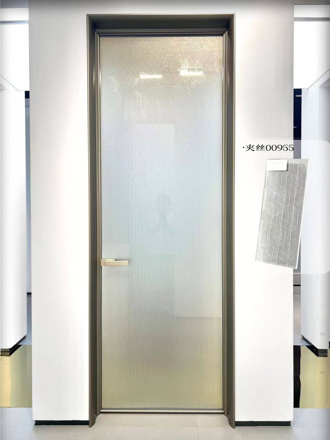 Extremely narrow swing door