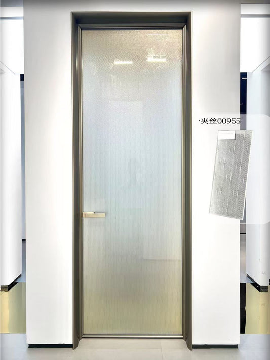 Extremely narrow swing door