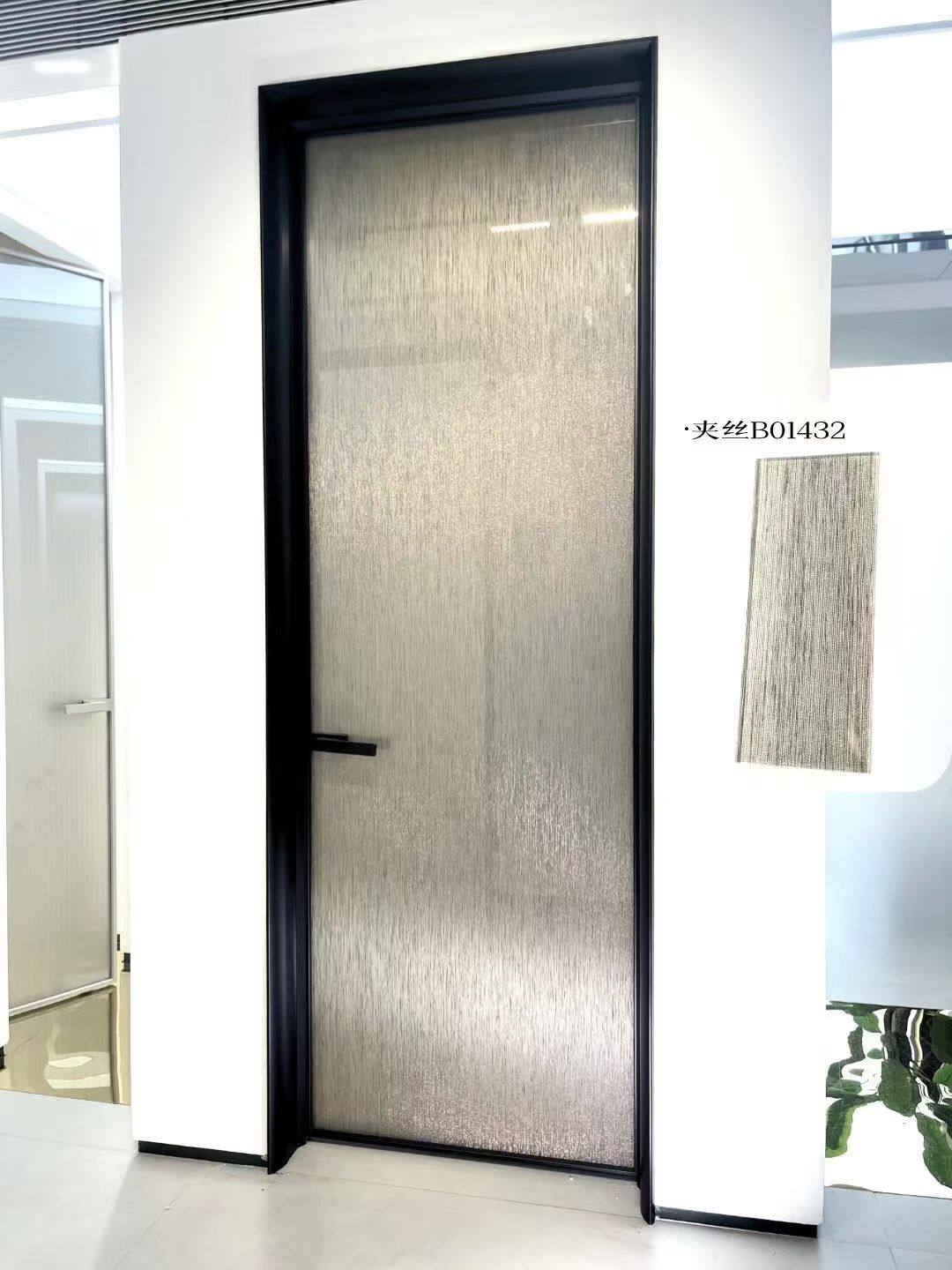 Extremely narrow swing door