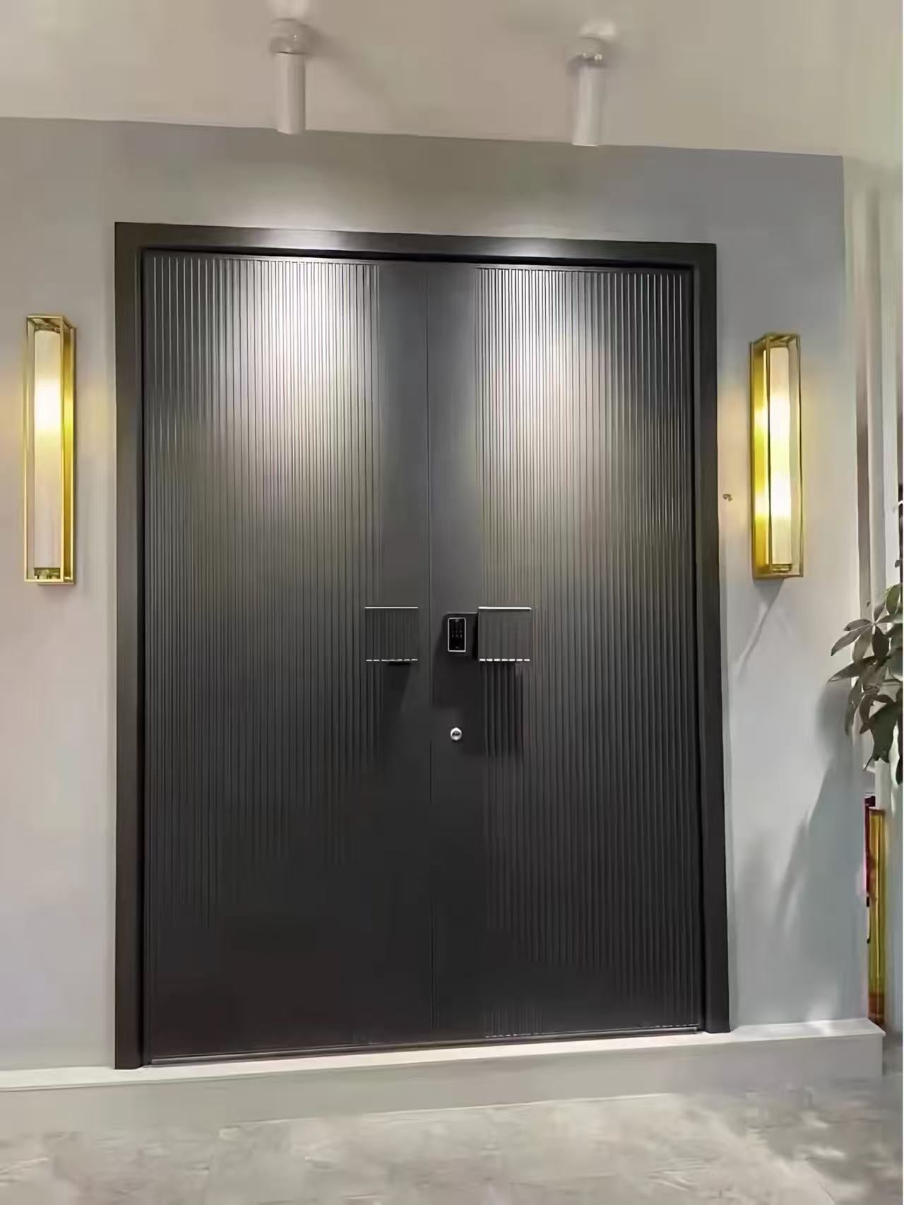 Cast aluminum entrance door