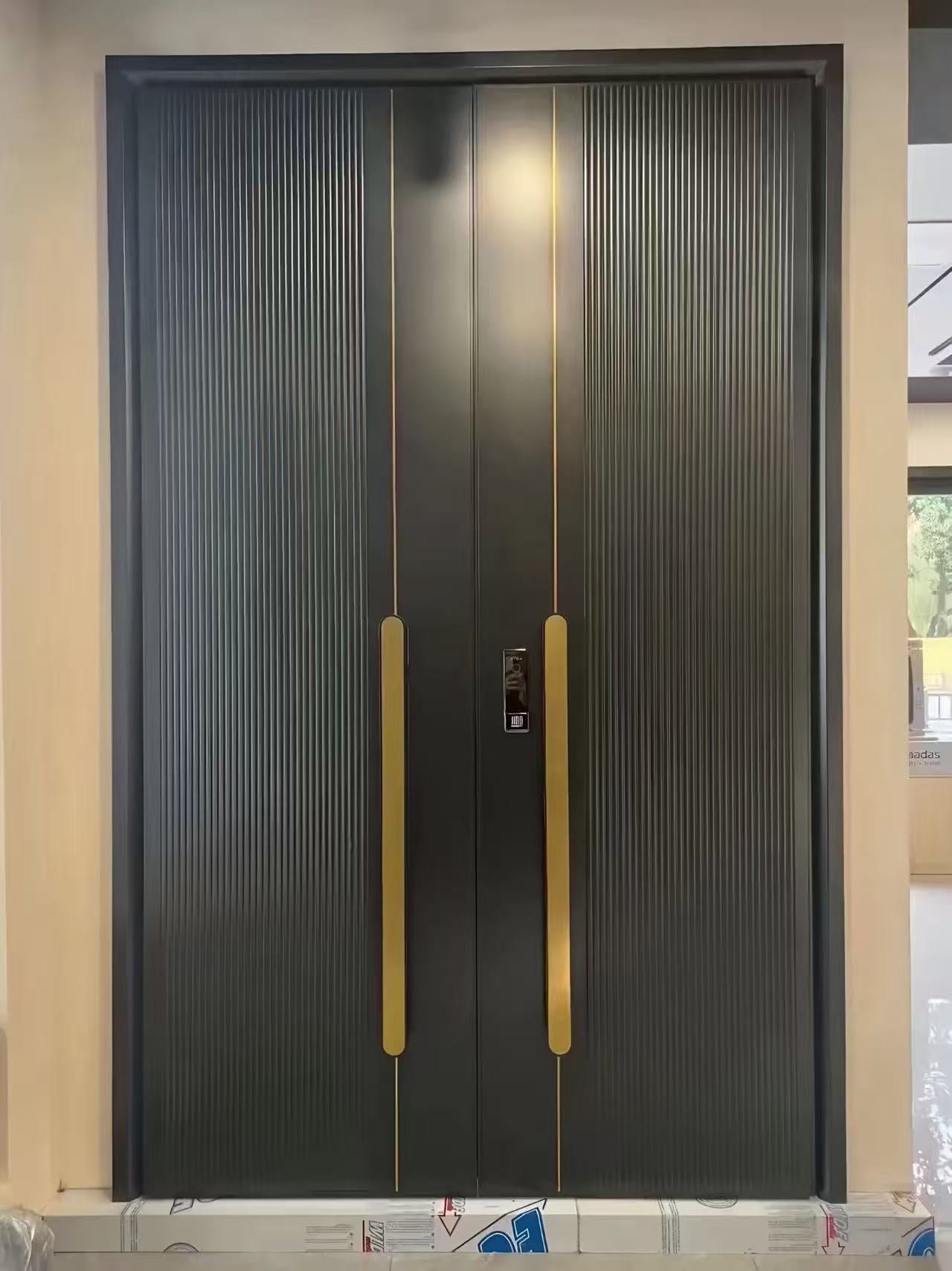 Cast aluminum entrance door