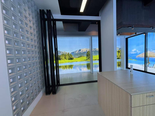 Panoramic folding door